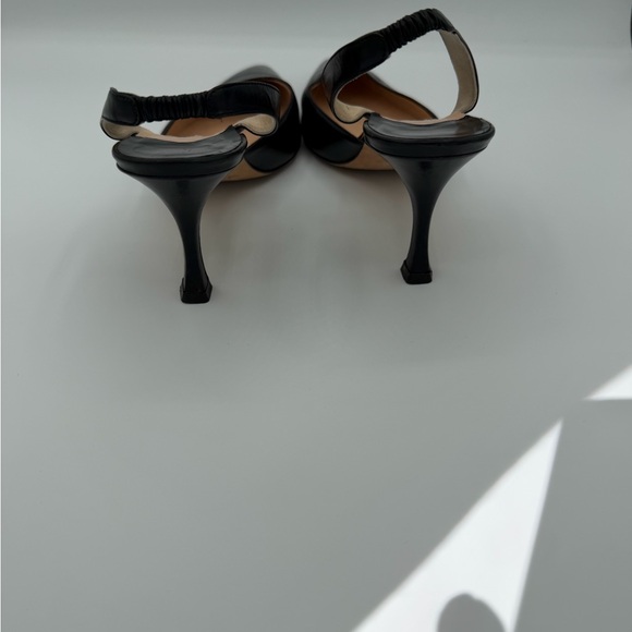 Manolo Blahnik Black Slingback Leather Heels Size 36 - Picture 3 of 4